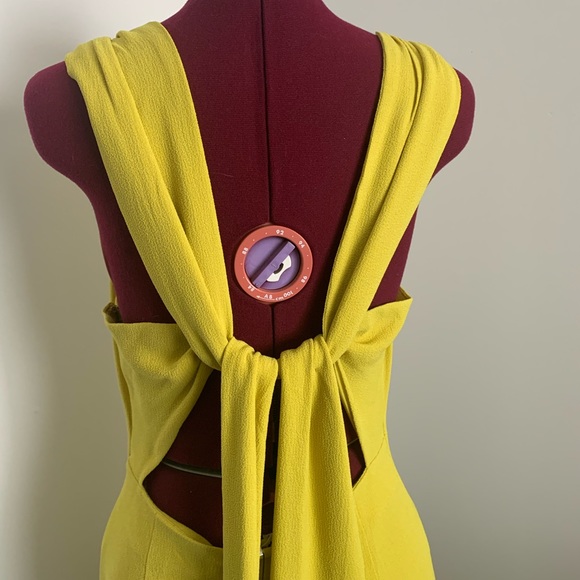 Whistles Toe Back Maxi dress sz 6 yellow - Picture 5 of 7